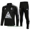 Real Madrid Trenings Collegegenser Set 22-23 Kvart-Zip Svart - Barn